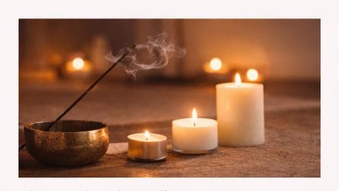 A candle creating a calm atmosphere at Nirvana Yoga